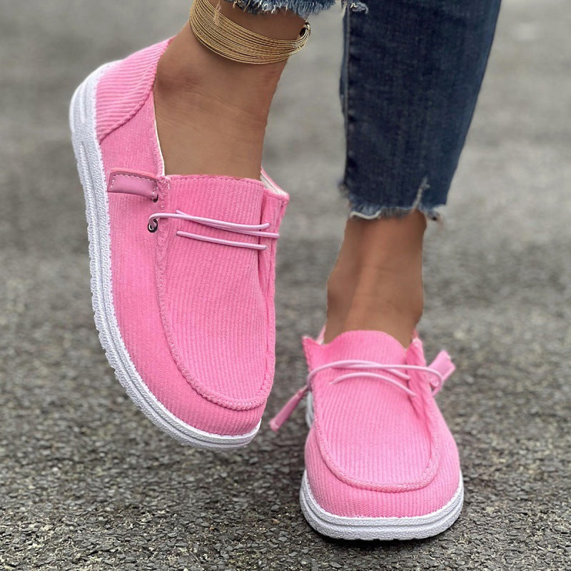 Women nan urban Slip-On Loafer with ribbed textile upper and cushioning rubber sole Mune Fashion