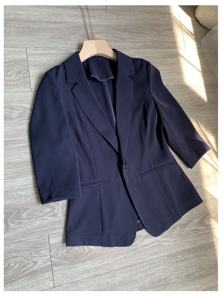 Women Elegant Blazer with Short Sleeve Mune Fashion