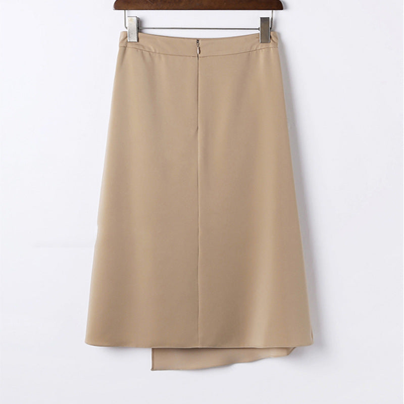 Women Elegant Wrap Skirt with Flowing Design Mune Fashion