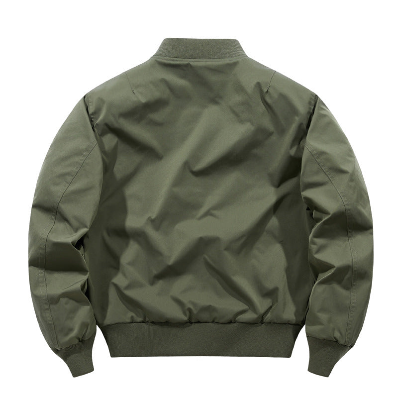 Men's Oversized Nylon Bomber Jacket with distinctive flap pockets and ribbed cuffs Mune Fashion
