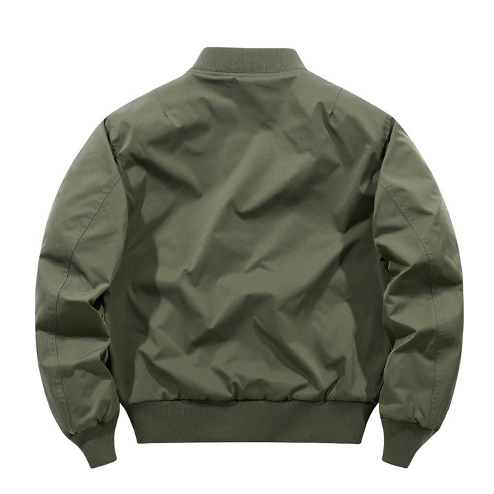 Men's Oversized Nylon Bomber Jacket with distinctive flap pockets and ribbed cuffs Mune Fashion