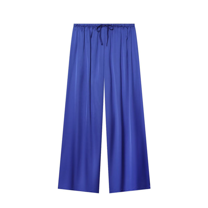 Women’s airy-wide Palazzo pants with elastic waistband and drawstring Mune Fashion