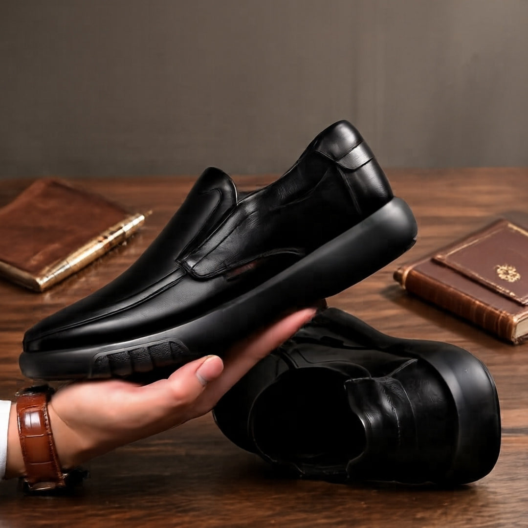 Men's Comfortable and Elegant Slip-On Leather Shoes Mune Fashion