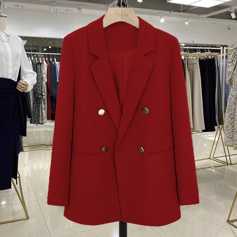 Ladies Stylish Double-Breasted Blazer Mune Fashion