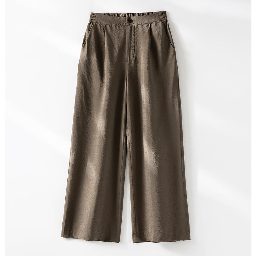 Women's Light Oversize Blazer with V-Neck, Single-Button Closure and Gathered Three-Quarter Sleeves Mune Fashion