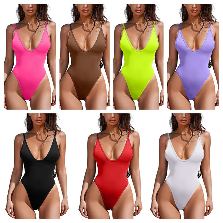 Women Designer Swimsuit with Elegant V-Neck Mune Fashion