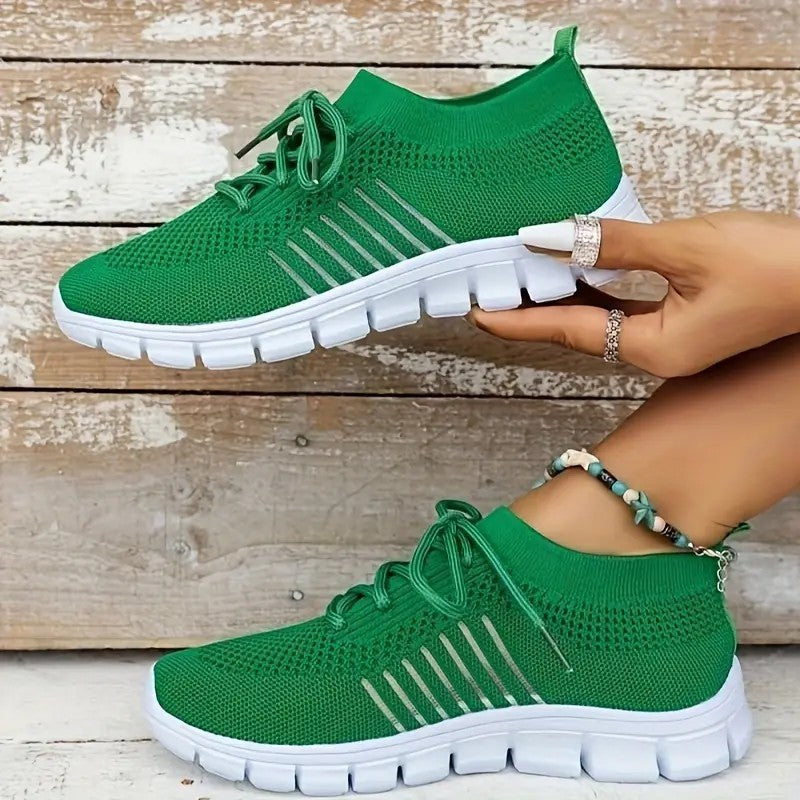 Women's  lightweight knitted sneaker slippers with sock-like shaft and flexible sole Mune Fashion