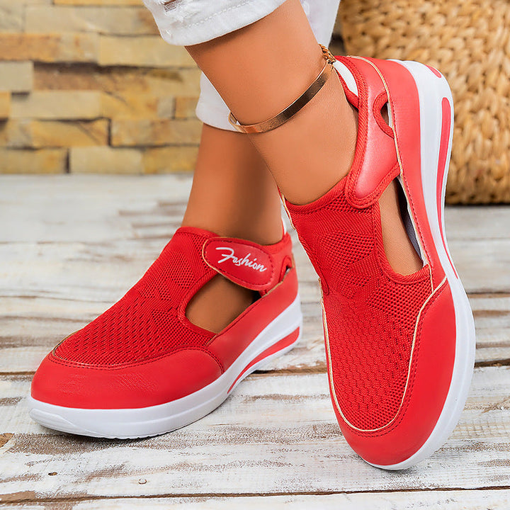 Women Flexible Slip-On Fitness Shoes with Breathable Mesh Upper Mune Fashion