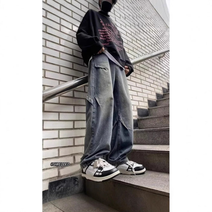 Men's Wide Cut Cargo Jeans Mune Fashion