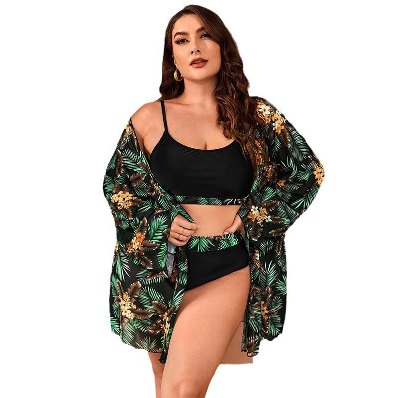 Women's bikini set with floral kimono and functional top Mune Fashion