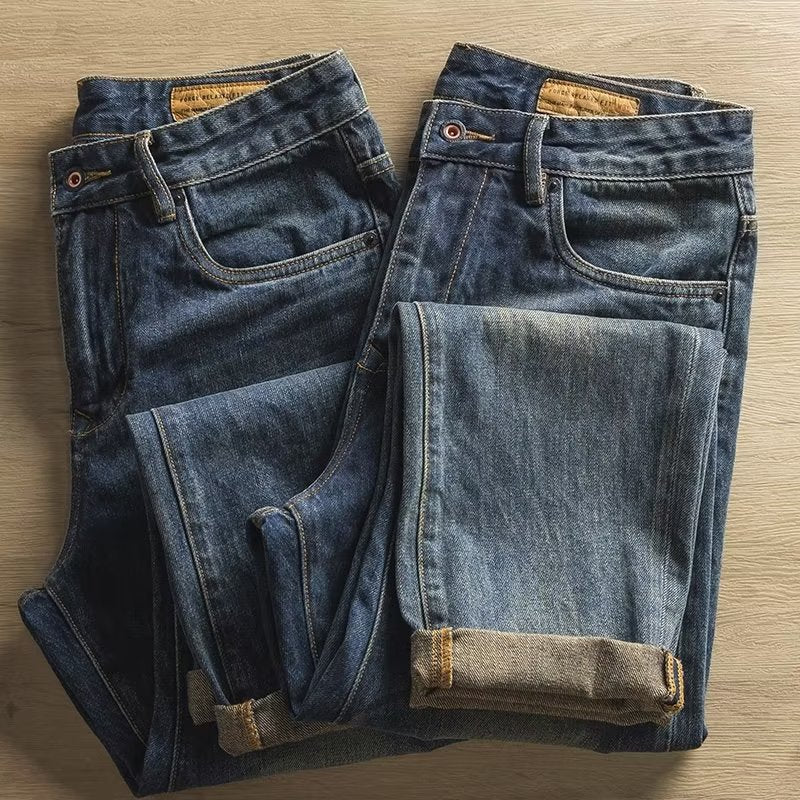 Men's Casual Denim Jeans in Worn Look Mune Fashion
