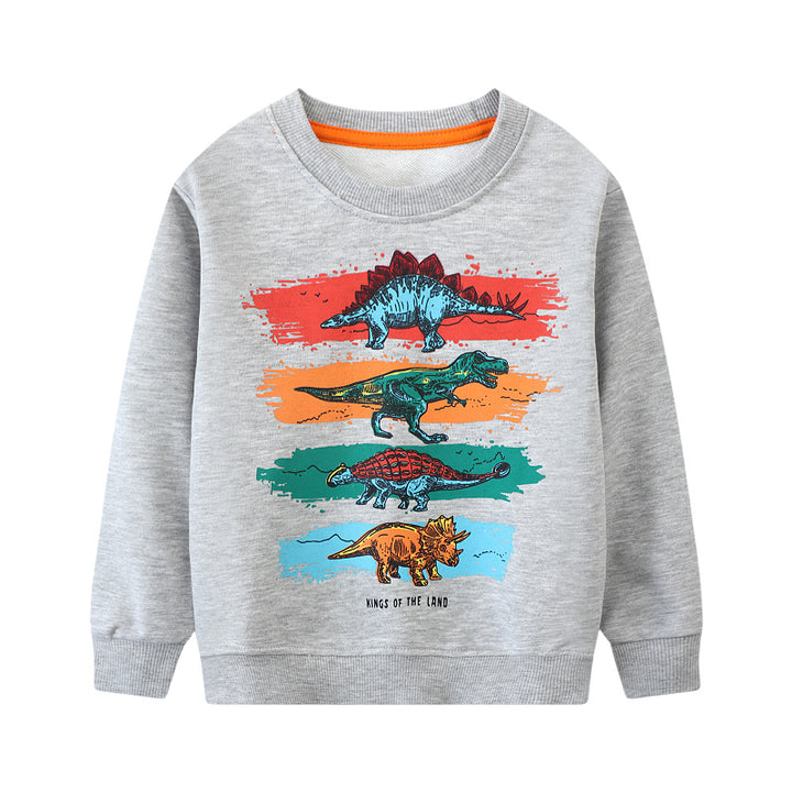 Boys sweatshirt with vibrant dinosaur motif Mune Fashion