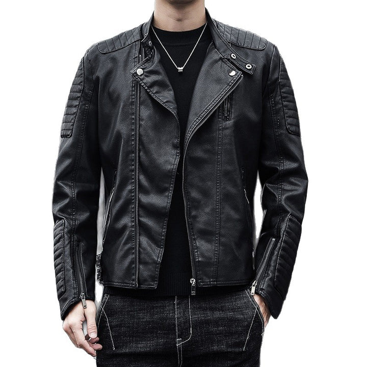 Men's Fashion Biker Jacket made of Faux Leather Mune Fashion 1787738599