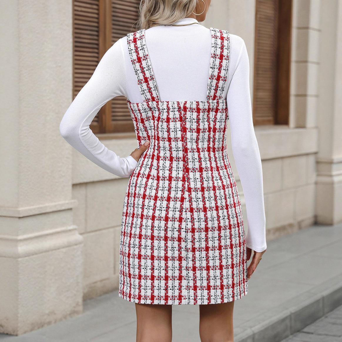 Women Checked Mini Dress Mune Fashion