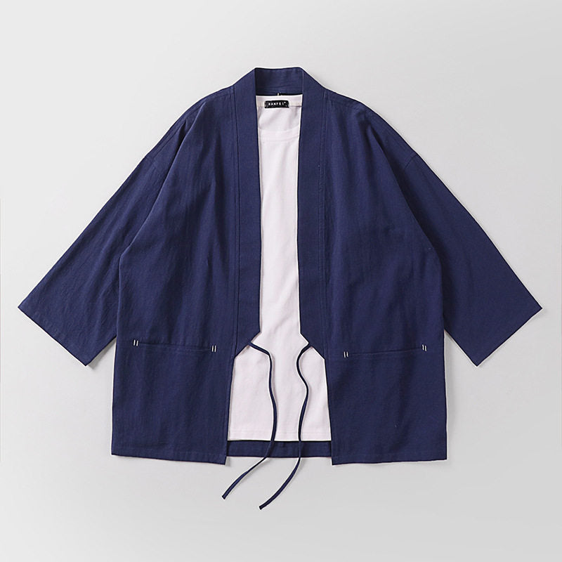 Unisex Kimono-Haori-Jacket with tie belt and three-quarter sleeves Mune Fashion