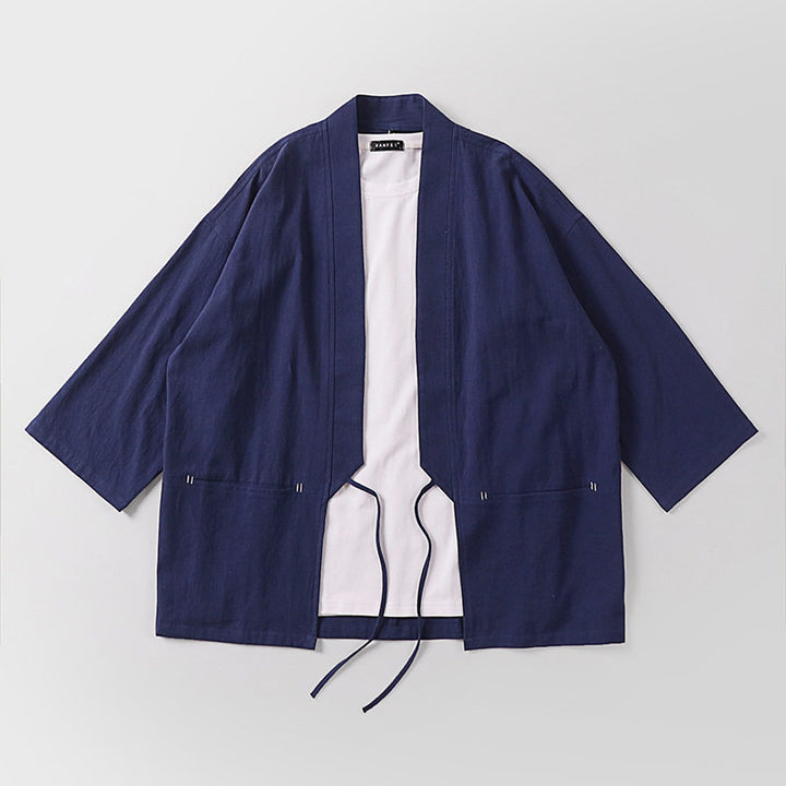 Unisex Kimono-Haori-Jacket with tie belt and three-quarter sleeves Mune Fashion