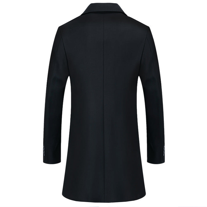 Men's Modern Business Coat with Light Thermal Lining and Straight Cut Mune Fashion