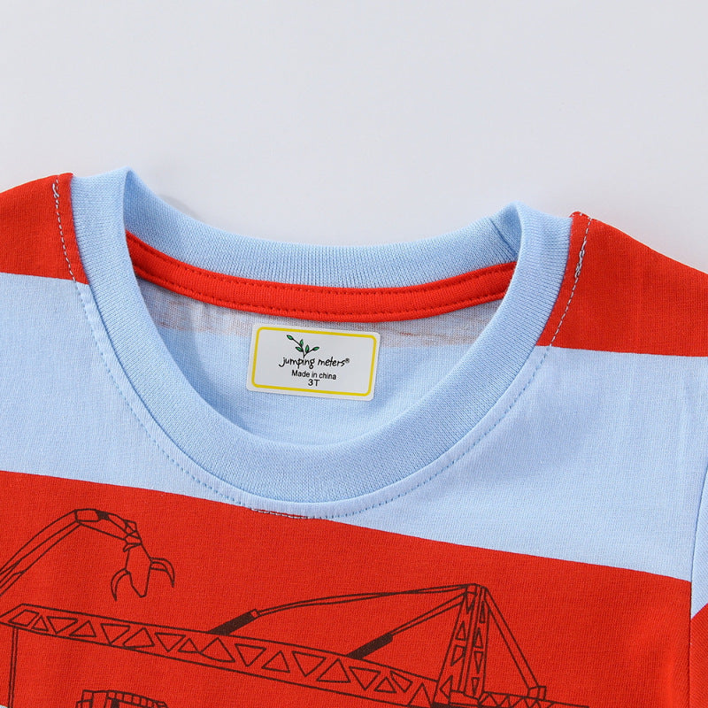 Boys T-shirt with colorful construction vehicle motif Mune Fashion
