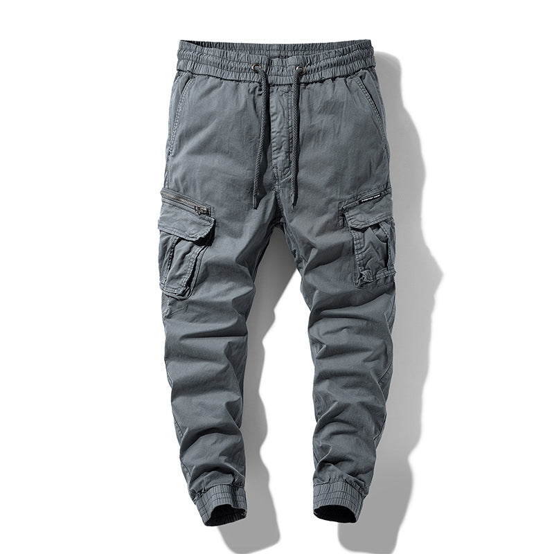 Herren Cargo-Joggerhose mit Tunnelzug, Multifachtaschen und geripptem Knöchelabschluss Mune Fashion