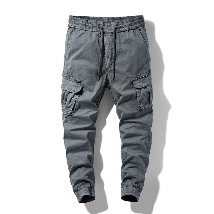 Herren Cargo-Joggerhose mit Tunnelzug, Multifachtaschen und geripptem Knöchelabschluss Mune Fashion