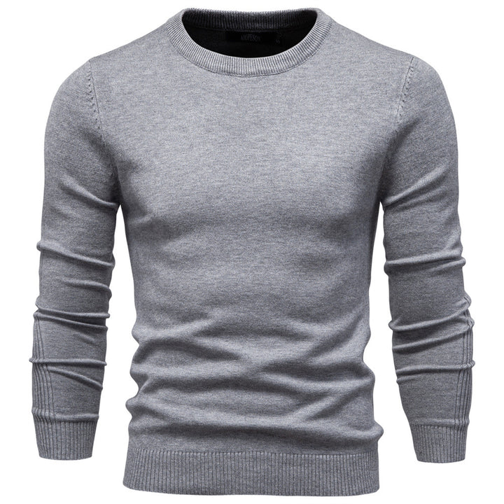 Men's nano minimalist round neck fine knit with flat shoulder seam and ribbed cuffs Mune Fashion