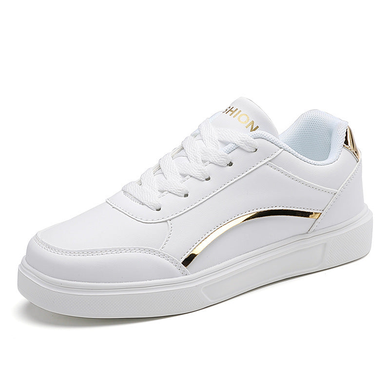 Unisex low urban city sneakers with vegan artificial leather, subtle metallic decorative edge, and shock-absorbing EVA sole Mune Fashion