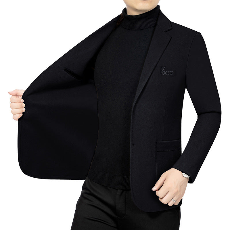 Men's Modern Single-Breasted City Blazer with Patch Pockets and Light Half Lining Mune Fashion