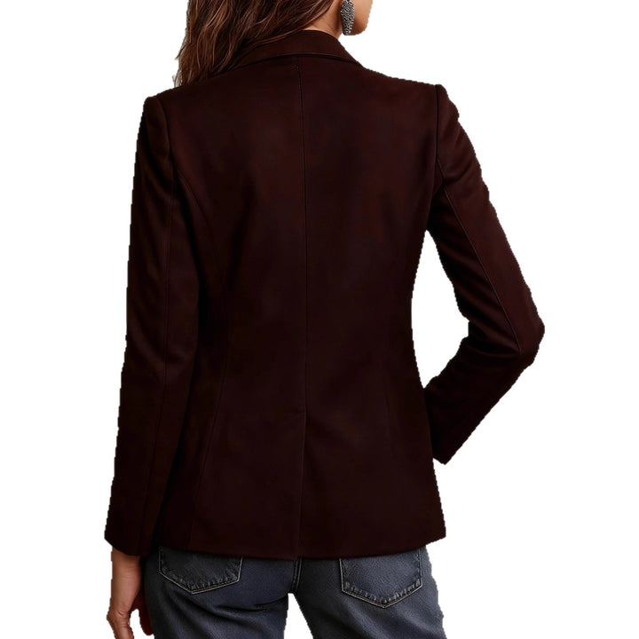 Ladies Elegant Suede Blazer Mune Fashion