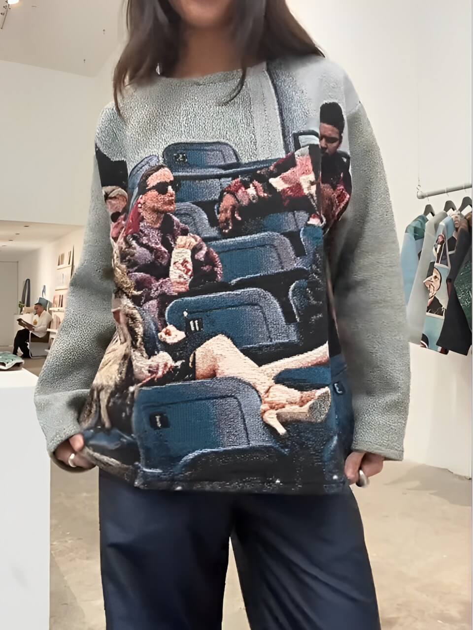 Women's stylish sweatshirt with unique artwork