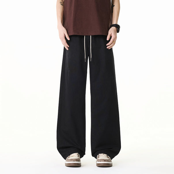 Damen Weite Baumwollmix-Hose im Baggy-Cut mit Tunnelzug und Oversized-Bein Mune Fashion
