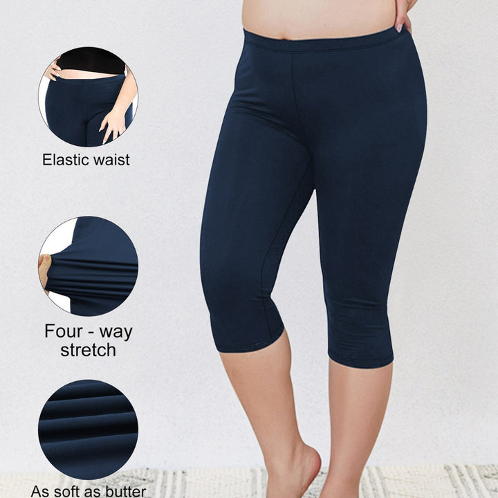 Ladies' Capri Biker Shorts with High Waist and Supportive Compression Mune Fashion