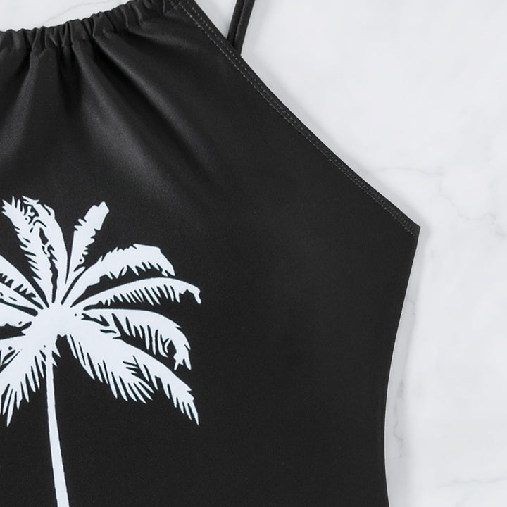 Ladies Tankini with elegant palm motif Mune Fashion