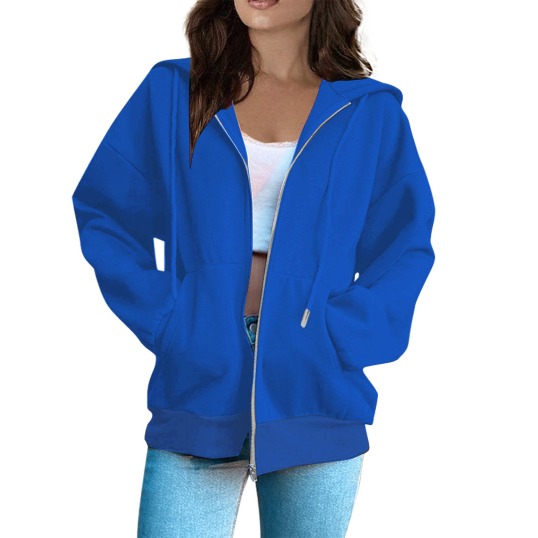 Women's oversized hooded jacket with full zip, kangaroo pockets, and soft lining Mune Fashion