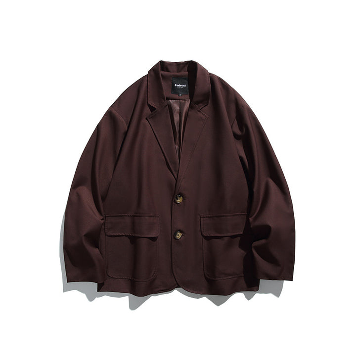 Men's Oversize Blazer in Boxy Cut with Flap Pockets and Light Padding Mune Fashion