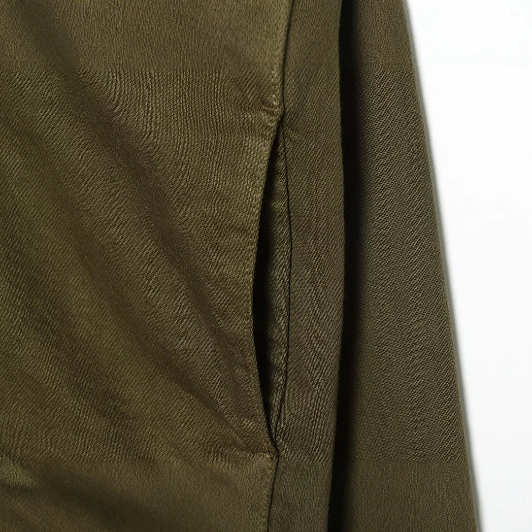 Women's Short Military-inspired Jacket with Stand Collar, Decorative Button Plackets and Full Zip Mune Fashion