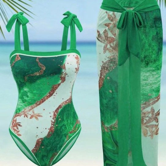 Women's swimsuit with matching transparent beach cover-up Mune Fashion