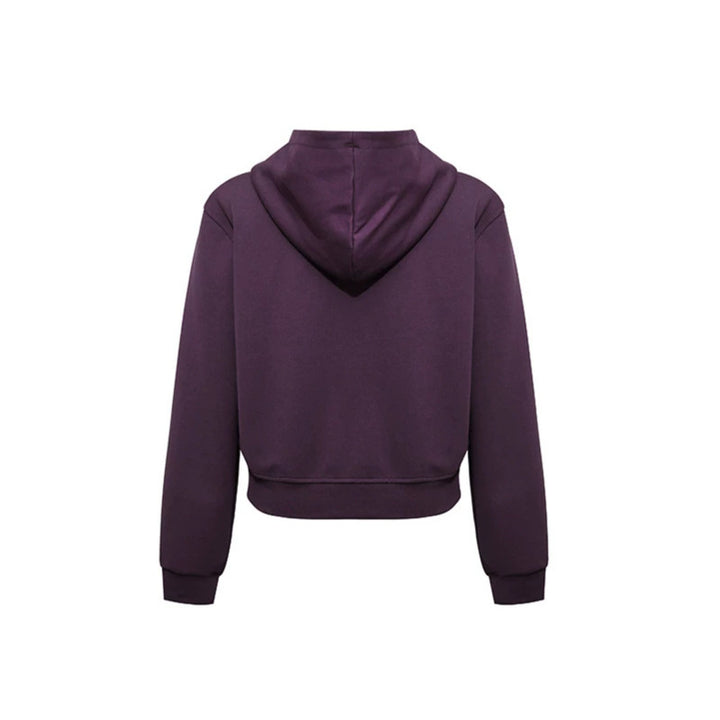 Women's Short Fitted Hoodie Sweat Jacket with Two-Way Zipper and Pockets Mune Fashion