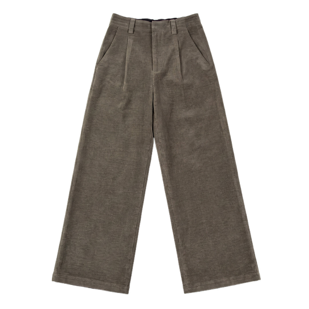 Damen Weite Cordhose mit hoher Taille Mune Fashion