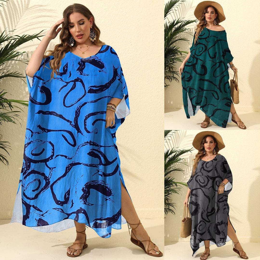 Women airy kaftan with stylish pattern Mune Fashion
