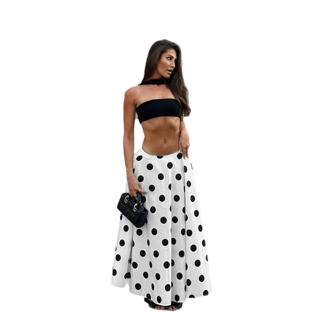 Women nan flared midi skirt with delicate lace waistband, tailored yoke and lightweight linen drape Mune Fashion