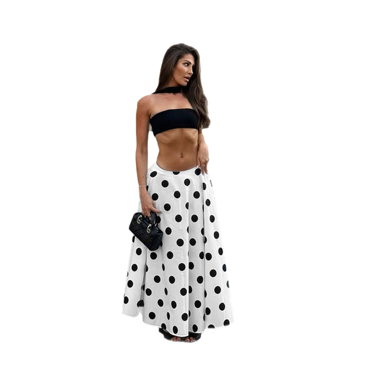 Women nan flared midi skirt with delicate lace waistband, tailored yoke and lightweight linen drape Mune Fashion
