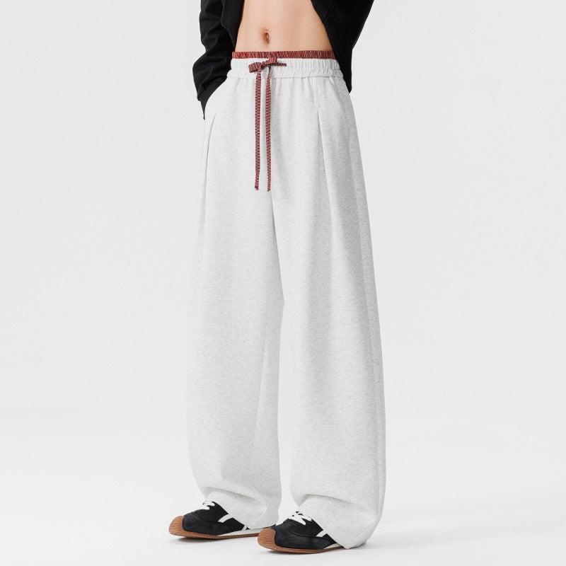 Women's Extra Wide Lounge Sweatpants with Drawstring, Balloon Legs & Incorporated Side Pockets Mune Fashion