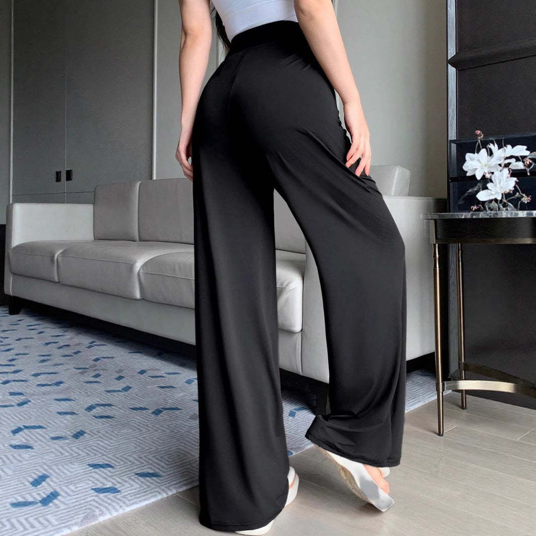 Women's Palazzo Pants with High Waist and Wide Leg Mune Fashion