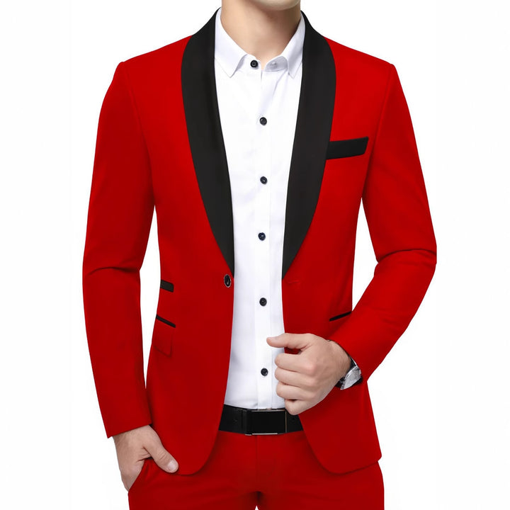 Men's Slim Fit Evening Suit Jacket in Tuxedo Style with Shawl Collar Mune Fashion