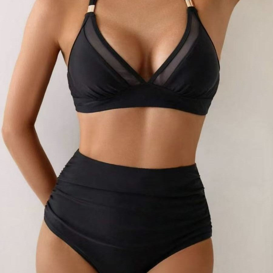 Women's bikini set with transparent inserts and high waistband Mune Fashion