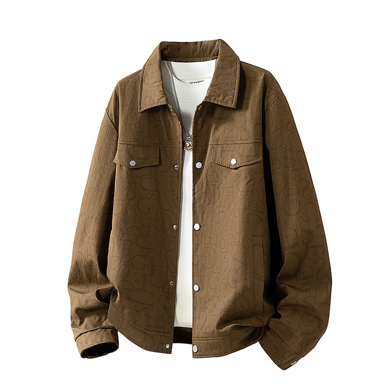Men's Embossed Overshirt Jacket Mune Fashion