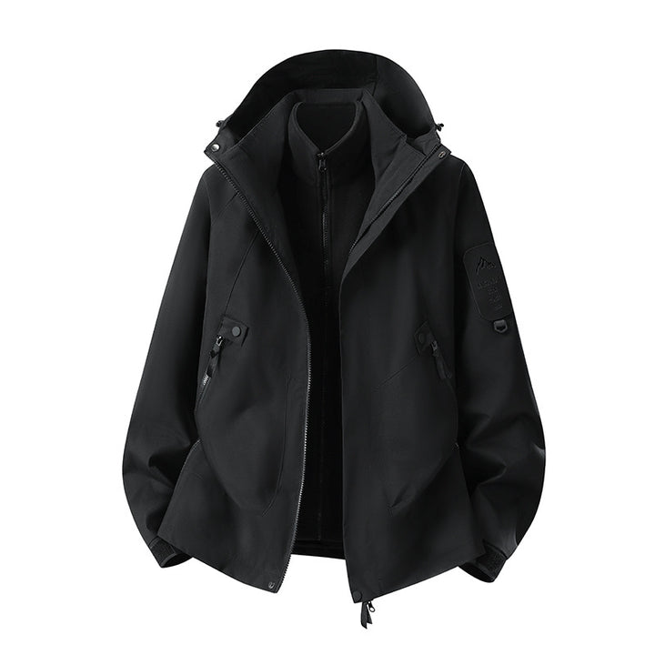 Men's Two-in-One Weather Protection Jacket with Removable Padded Vest and Adjustable Hood Mune Fashion