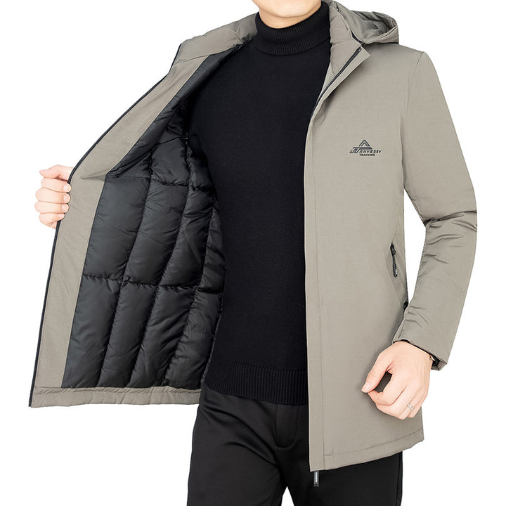Men's hooded parka with padded thermal lining and windproof outer shell Mune Fashion