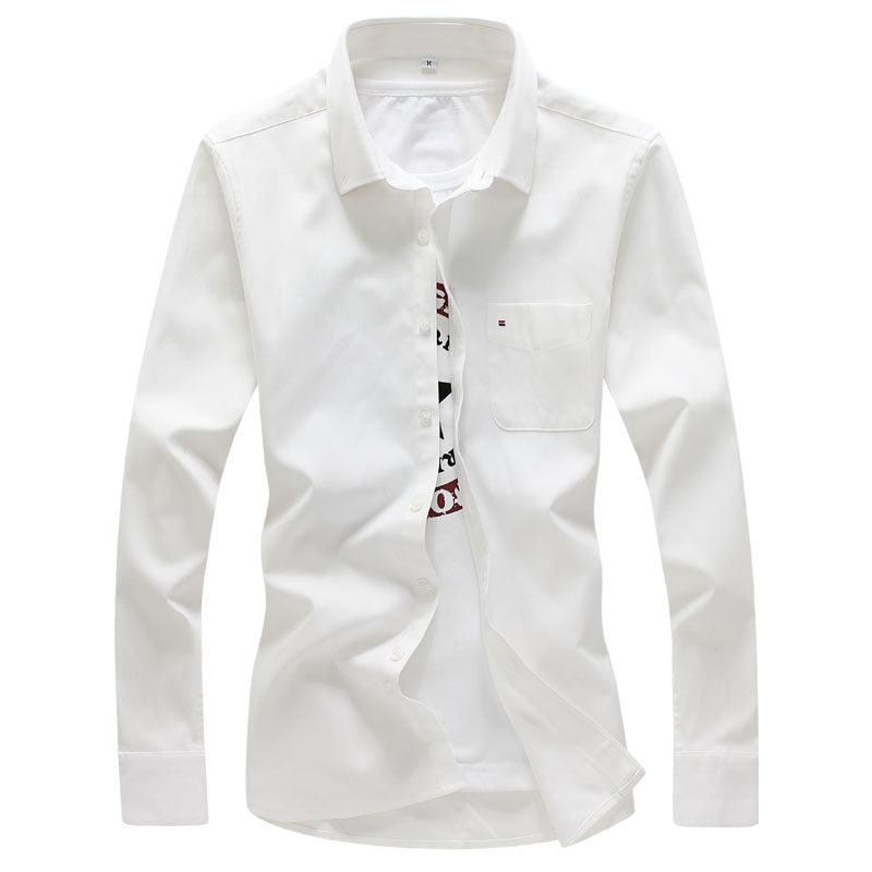Men's casual Oxford shirt with chest pocket, long sleeves and modern regular fit Mune Fashion