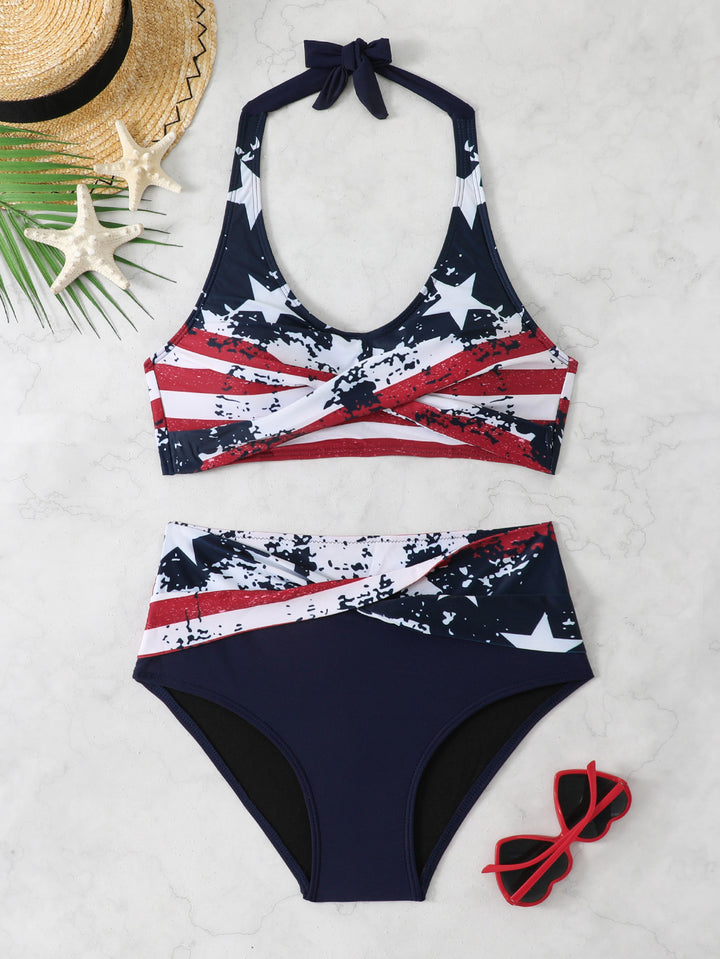 Women's Sporty Bikini Set with High-Cut Waist Mune Fashion